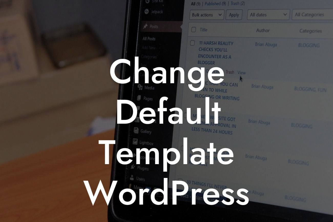 Change Default Template WordPress