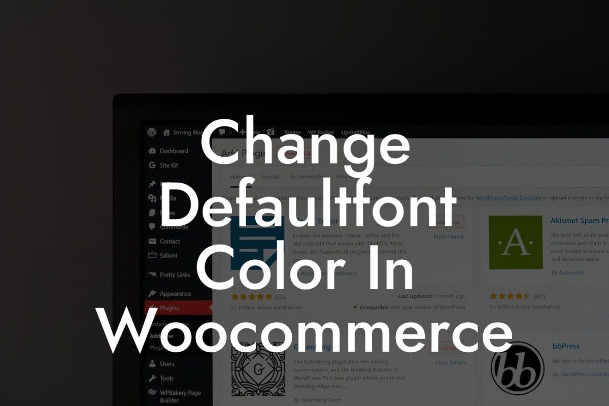 Change Defaultfont Color In Woocommerce