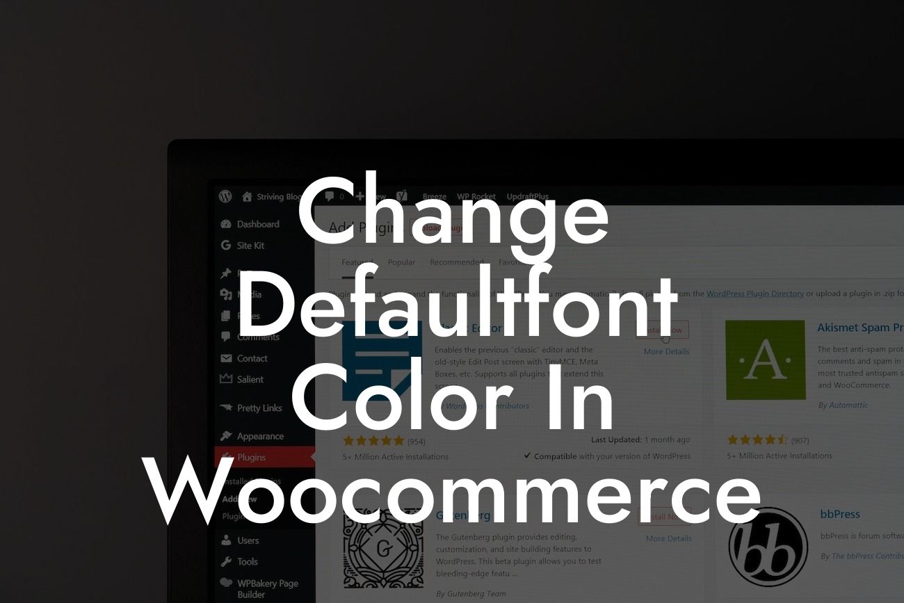 Change Defaultfont Color In Woocommerce