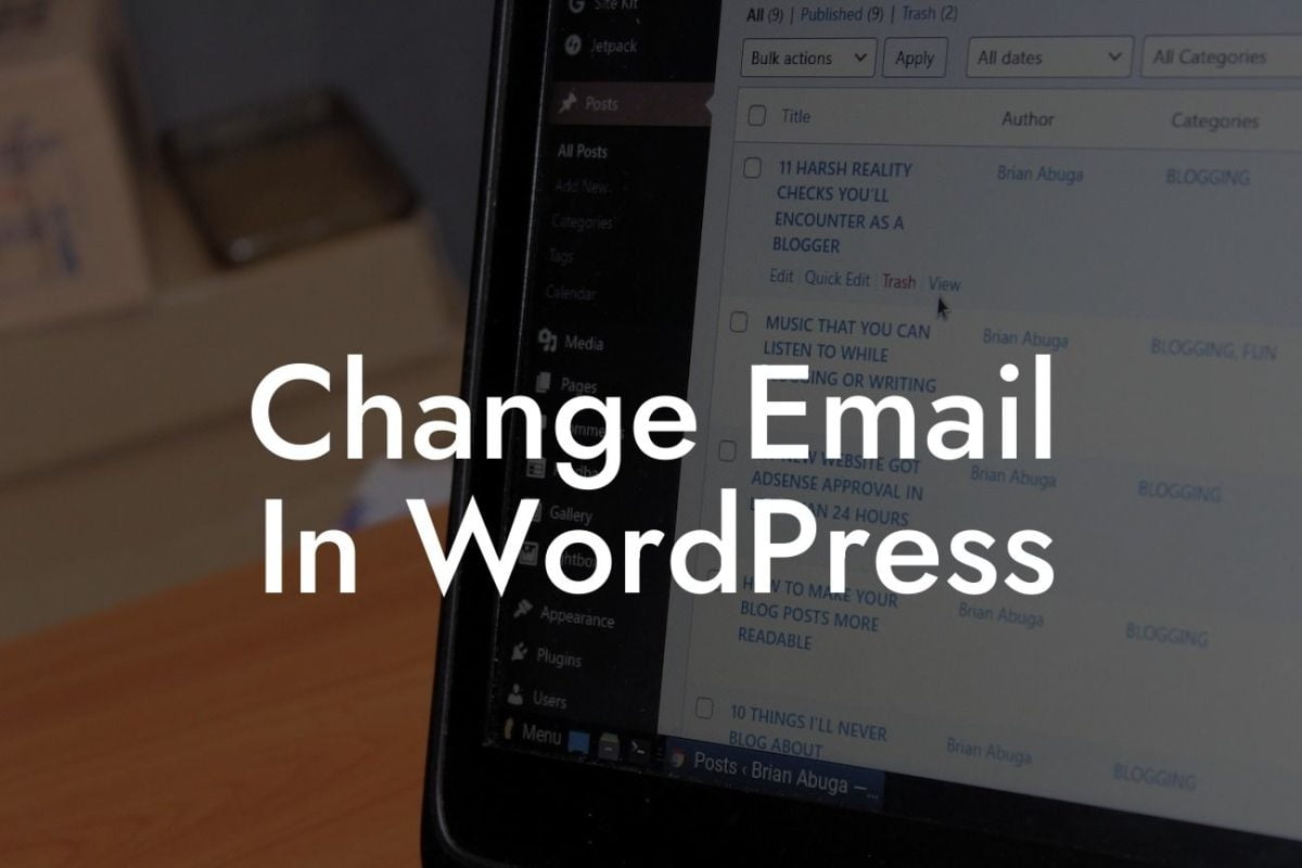 Change Email In WordPress