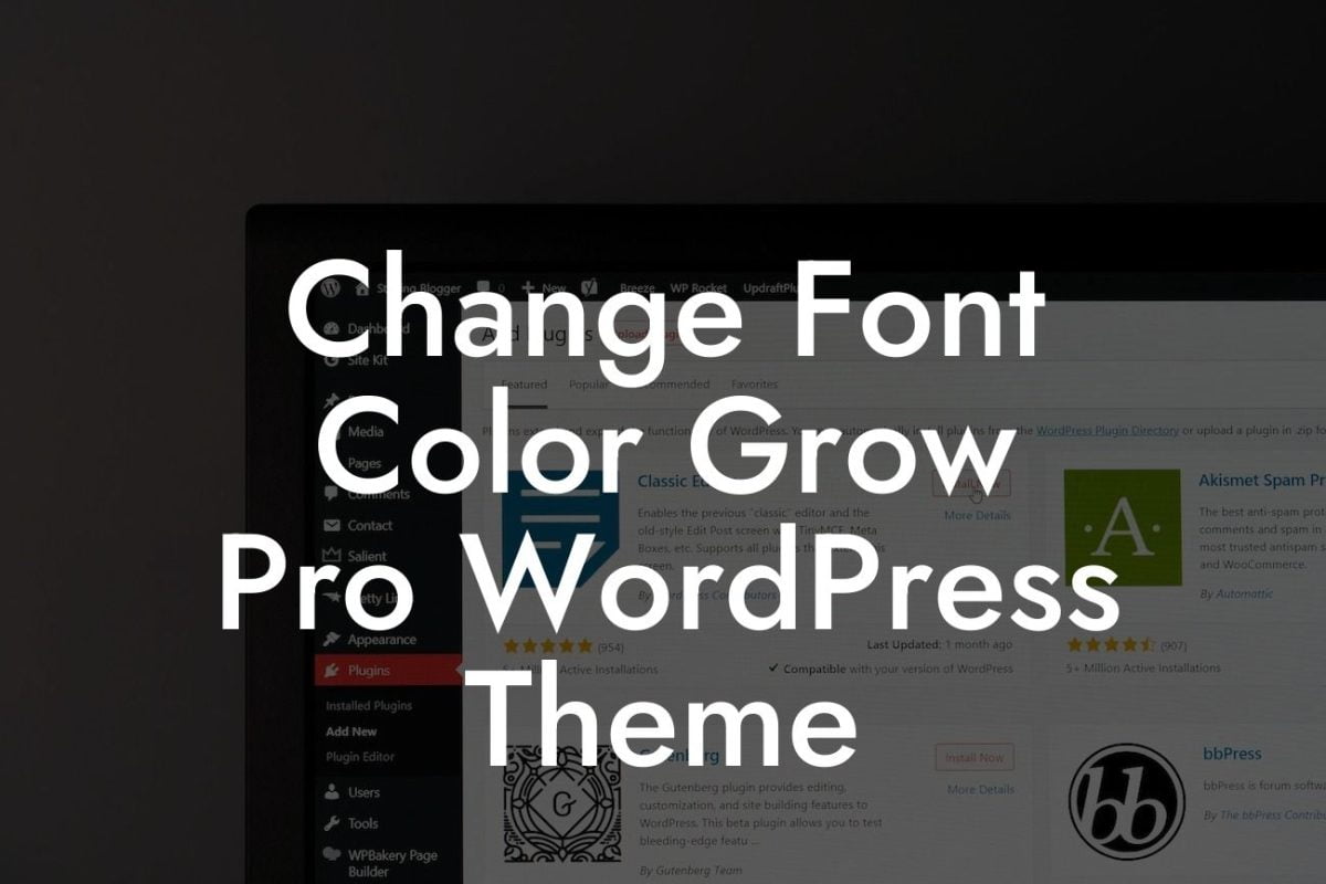 Change Font Color Grow Pro WordPress Theme