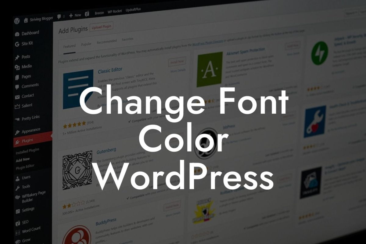 Change Font Color WordPress