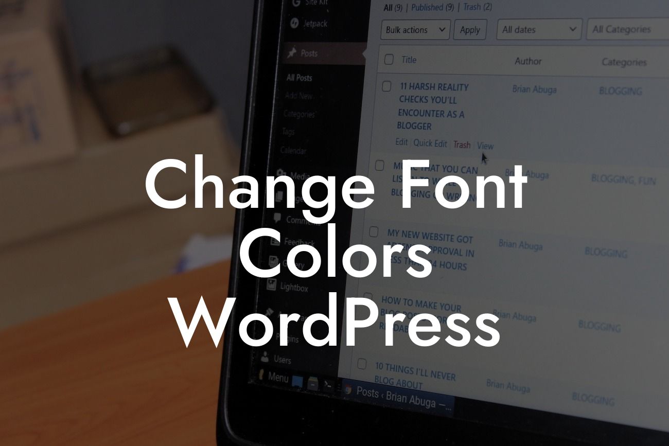 Change Font Colors WordPress