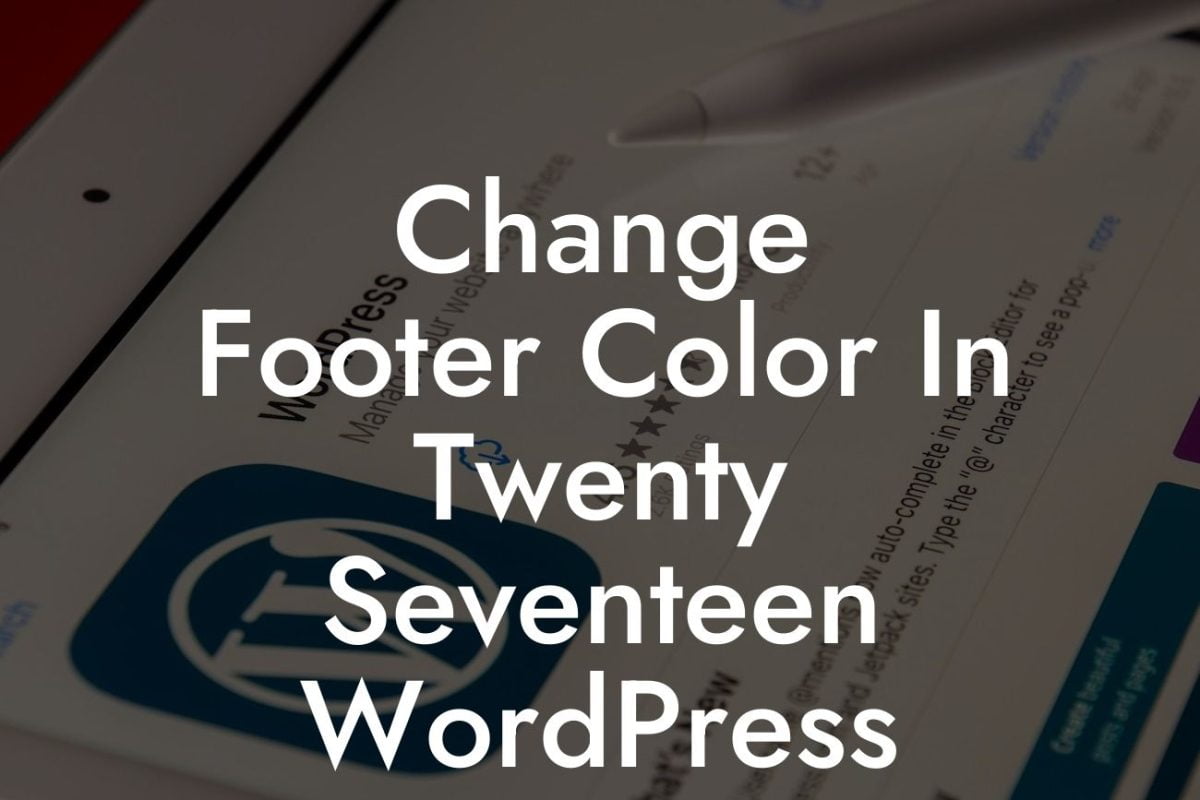 Change Footer Color In Twenty Seventeen WordPress