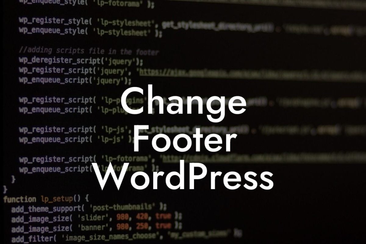 Change Footer WordPress