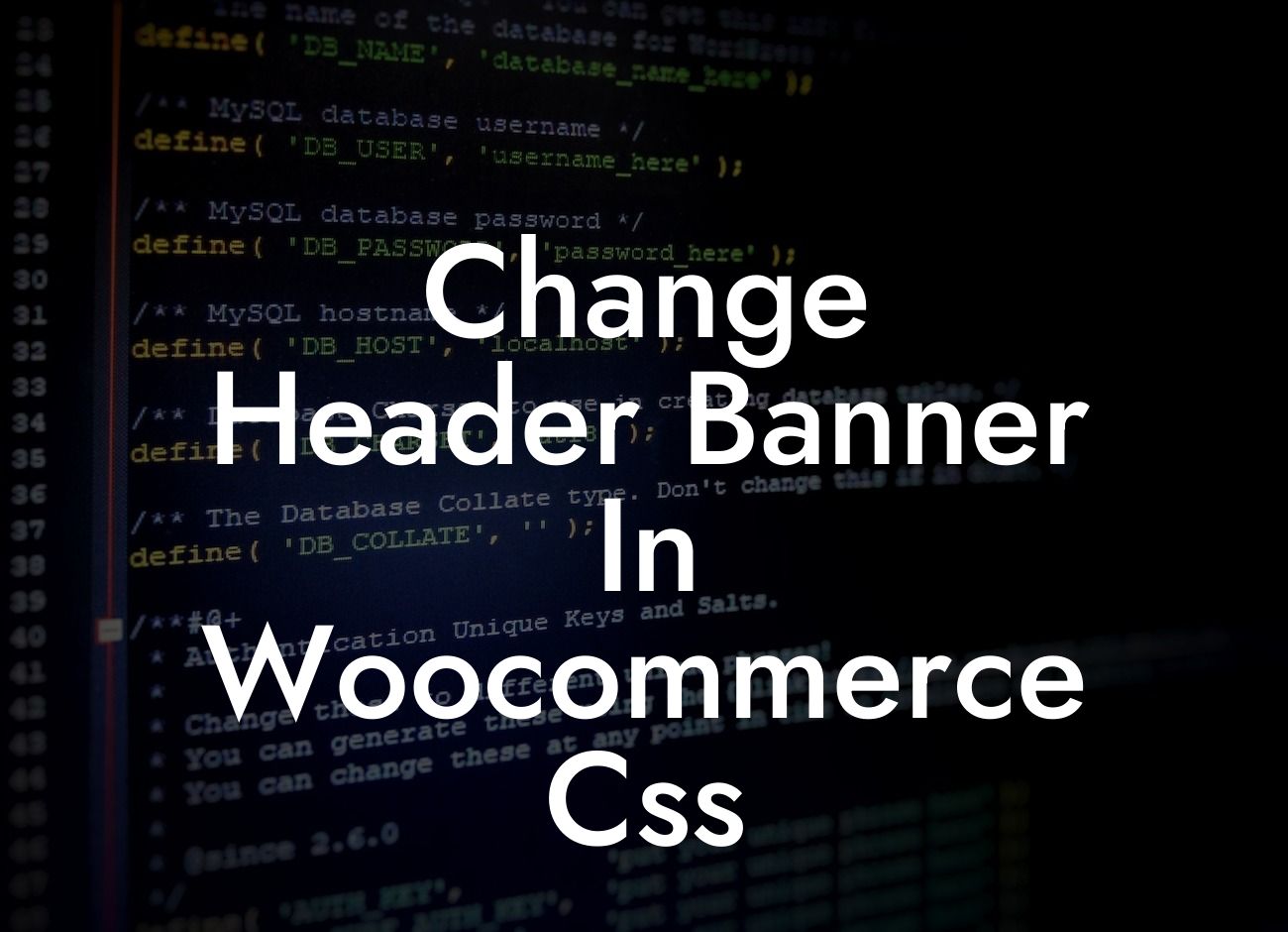 Change Header Banner In Woocommerce Css