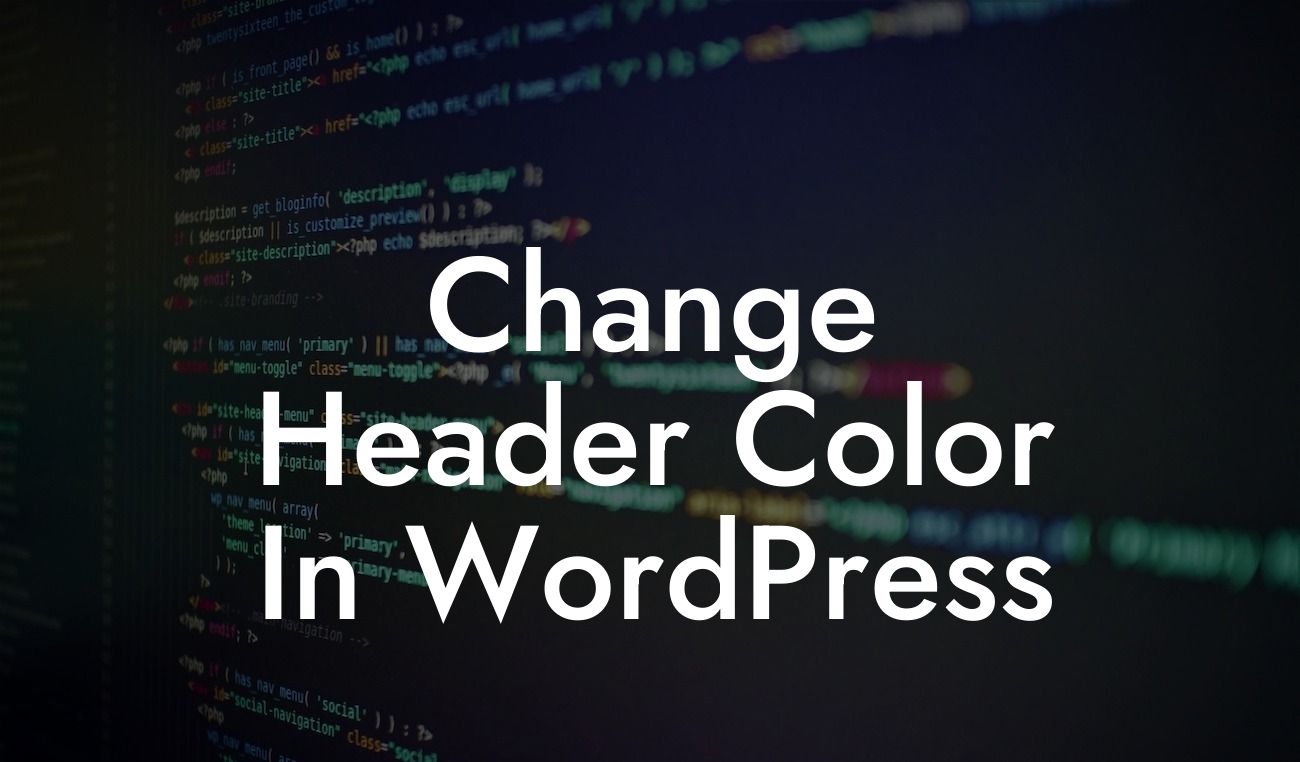 Change Header Color In WordPress