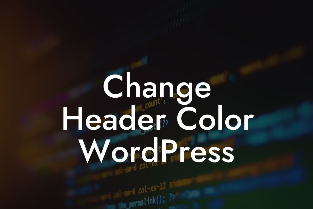 Change Header Color WordPress