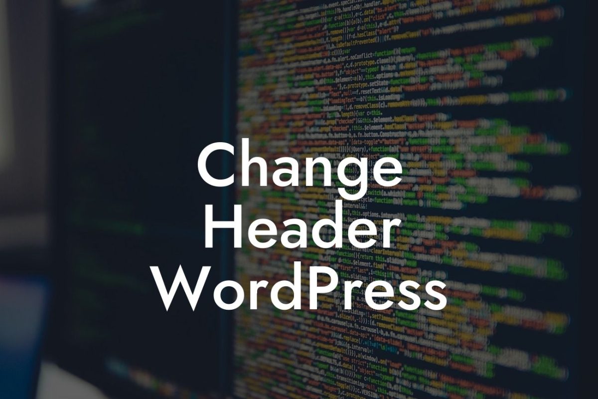 Change Header WordPress