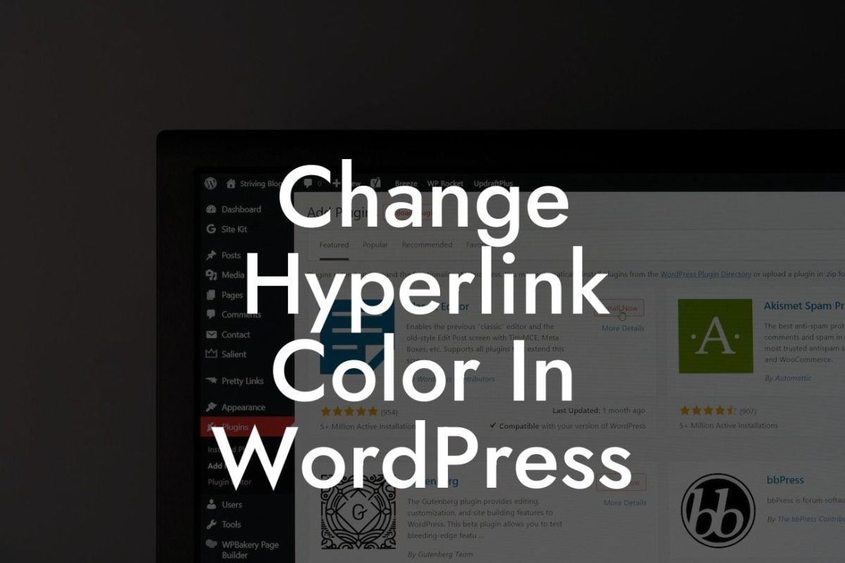 Change Hyperlink Color In WordPress