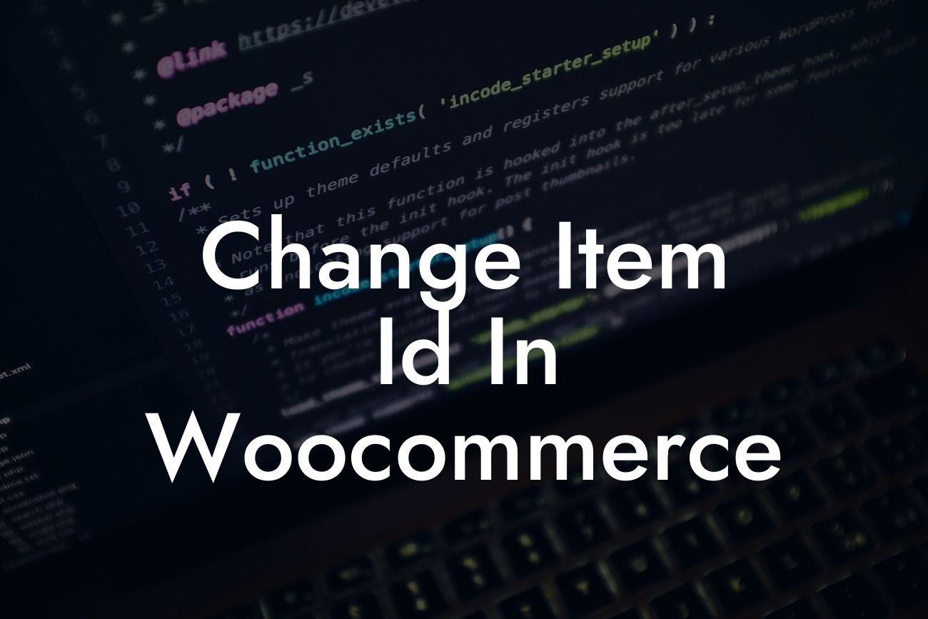 Change Item Id In Woocommerce