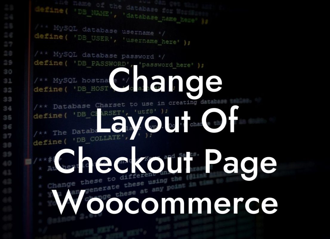 Change Layout Of Checkout Page Woocommerce