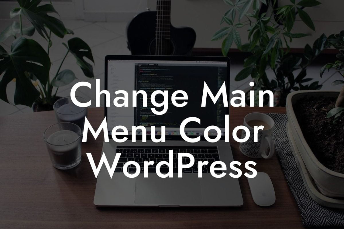 Change Main Menu Color WordPress