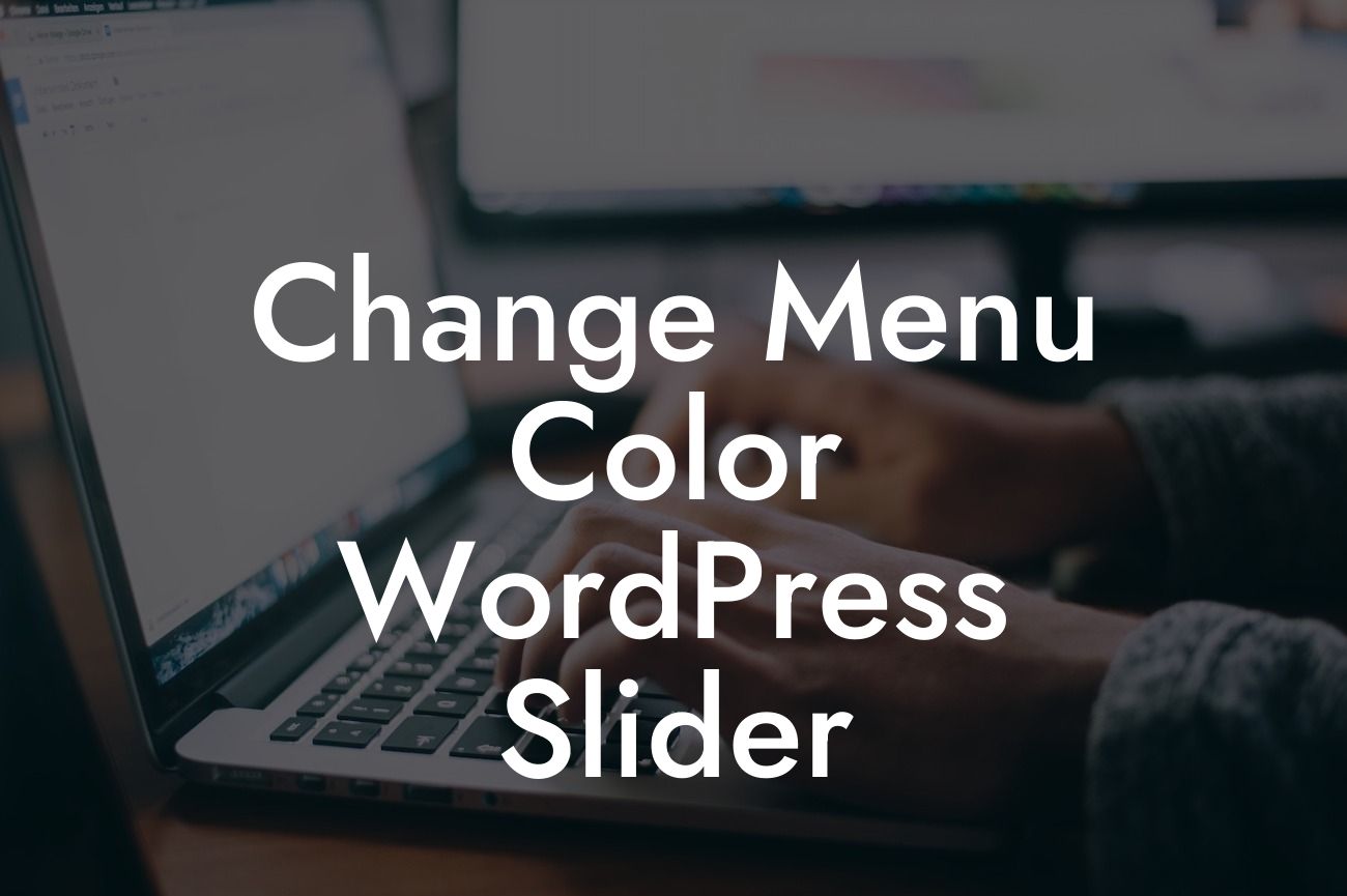 Change Menu Color WordPress Slider