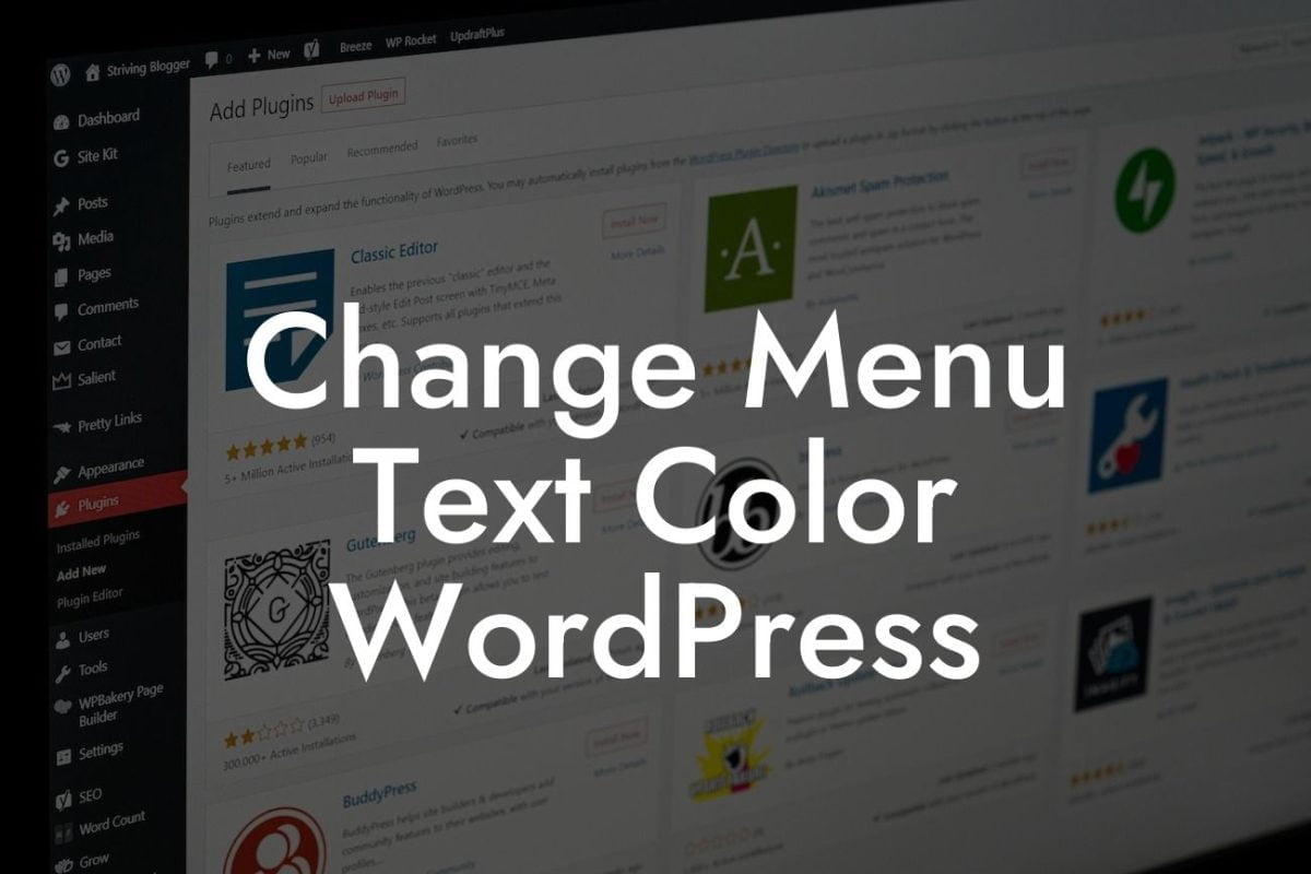 Change Menu Text Color WordPress