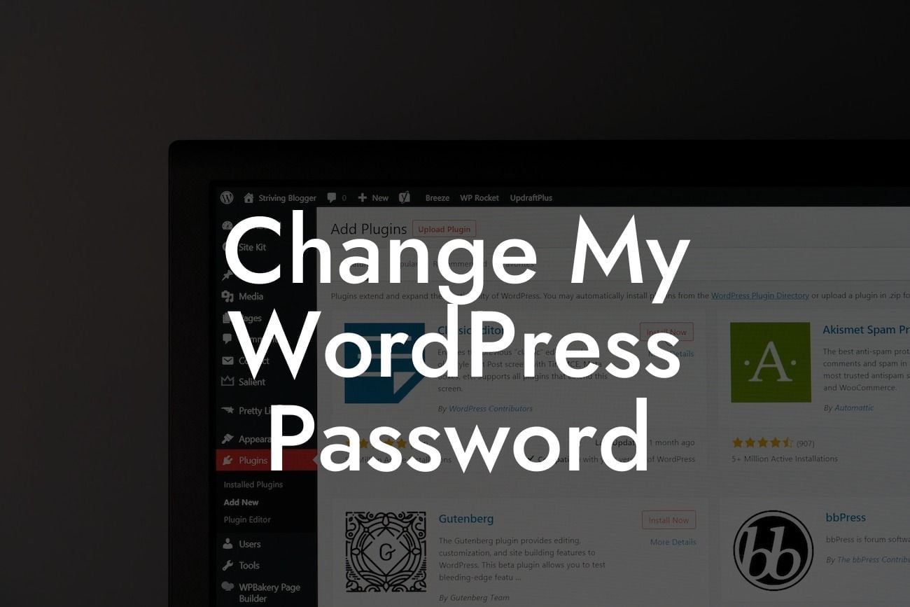 Change My WordPress Password