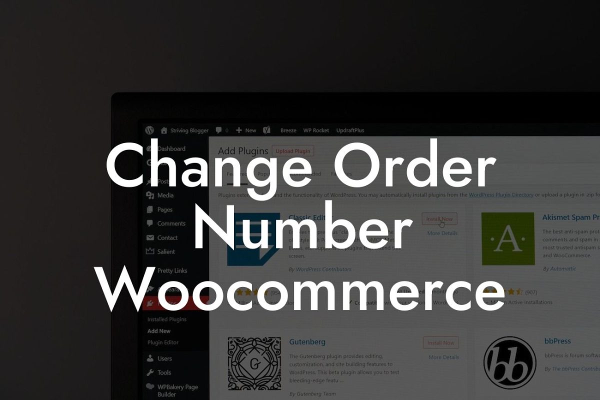 Change Order Number Woocommerce