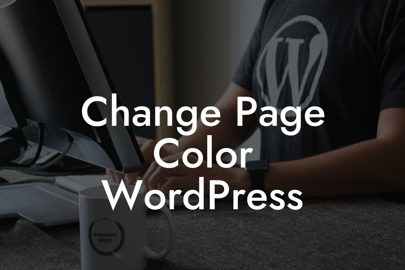 Change Page Color WordPress