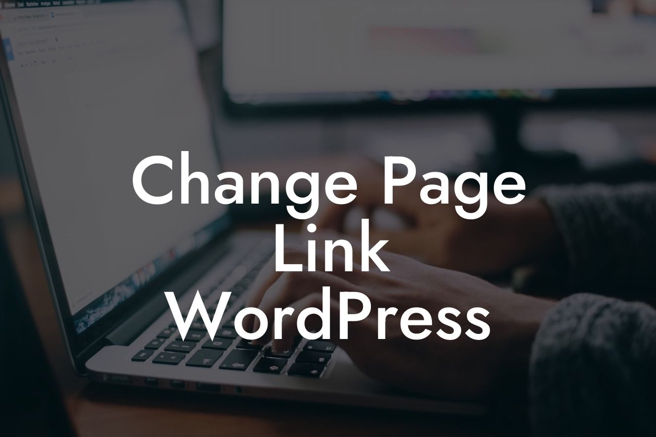 Change Page Link WordPress