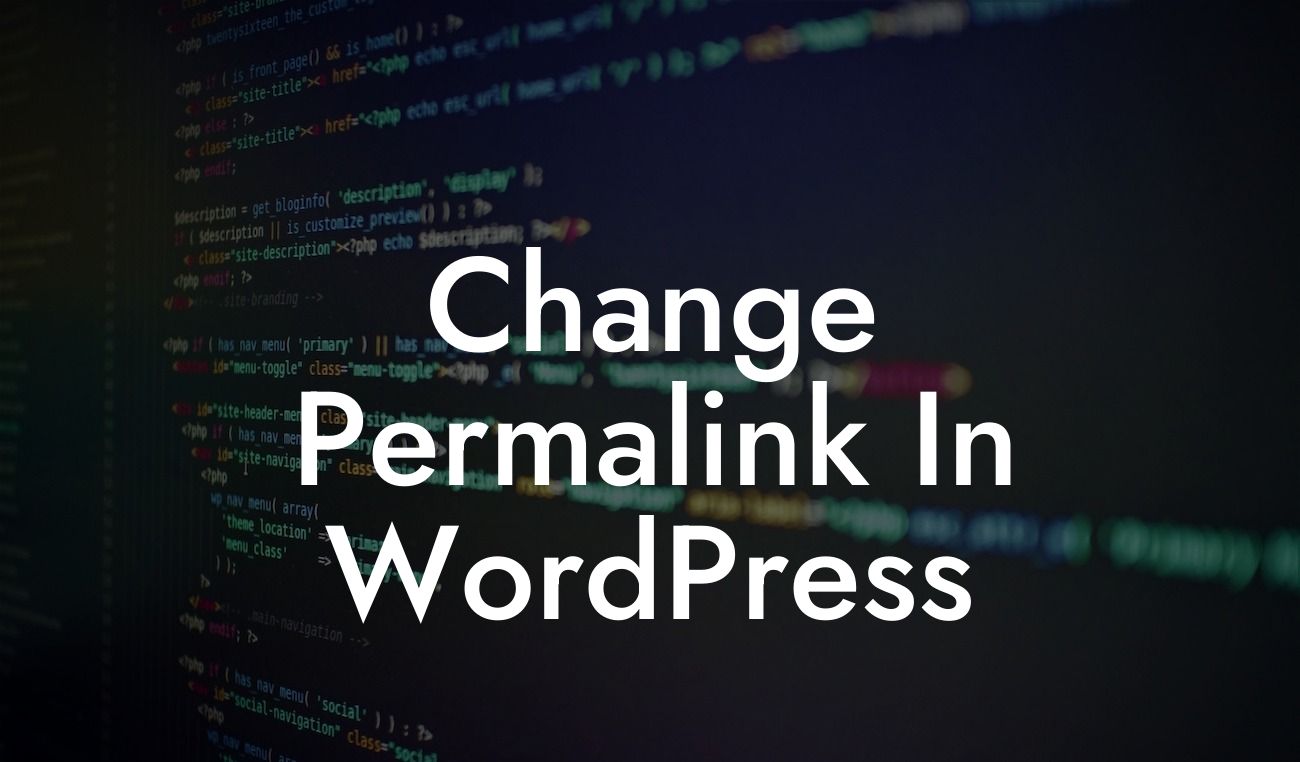 Change Permalink In WordPress