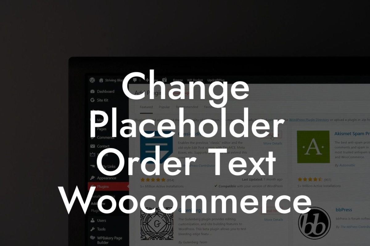Change Placeholder Order Text Woocommerce