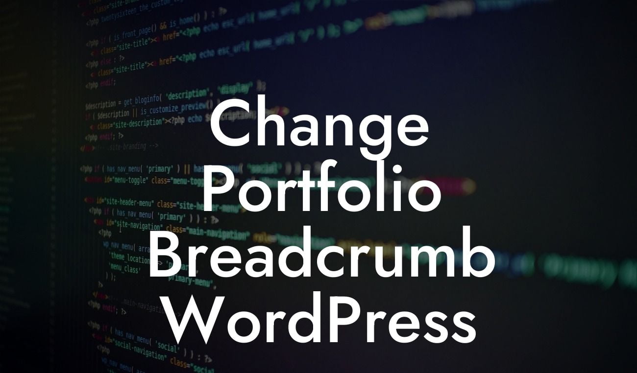 Change Portfolio Breadcrumb WordPress