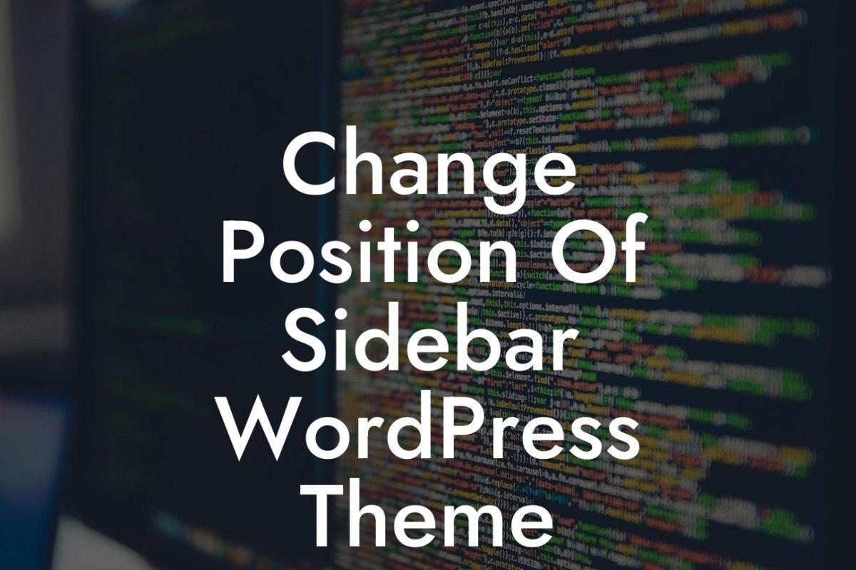 Change Position Of Sidebar WordPress Theme