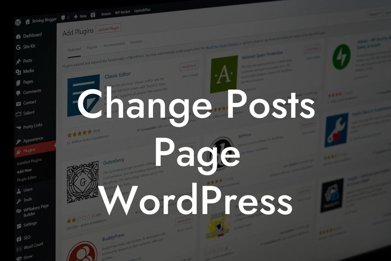 Change Posts Page WordPress