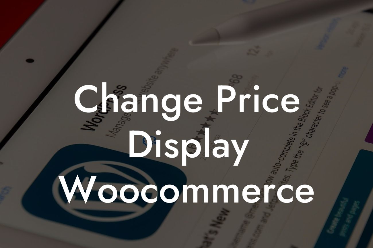 Change Price Display Woocommerce