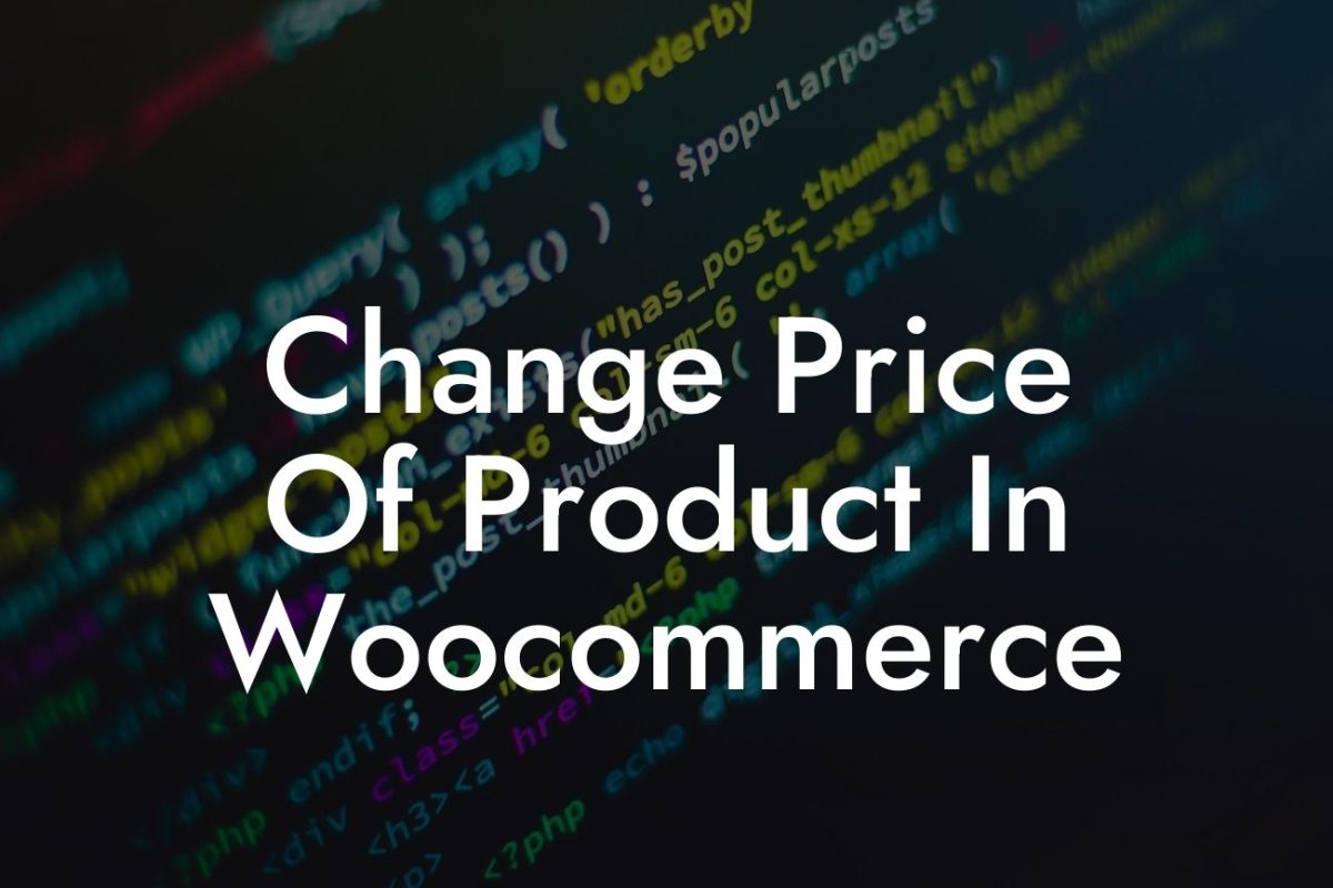 Change Price Of Product In Woocommerce