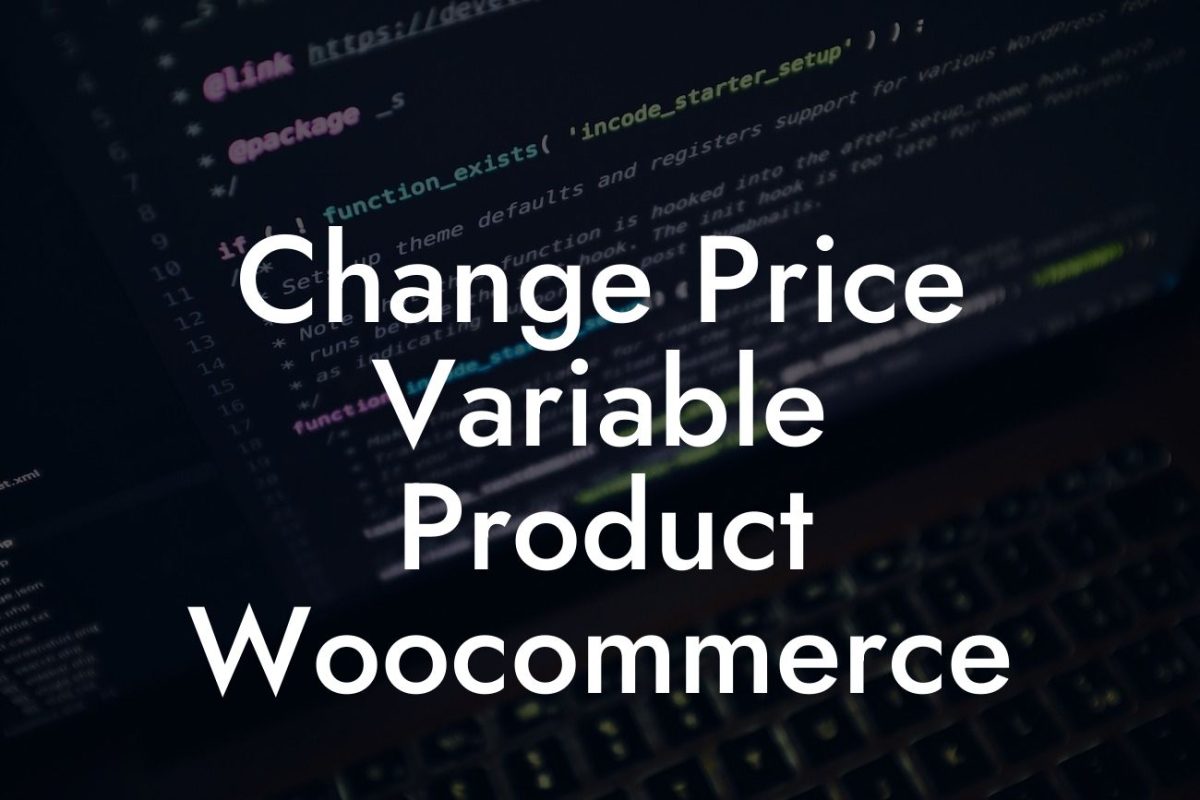 Change Price Variable Product Woocommerce