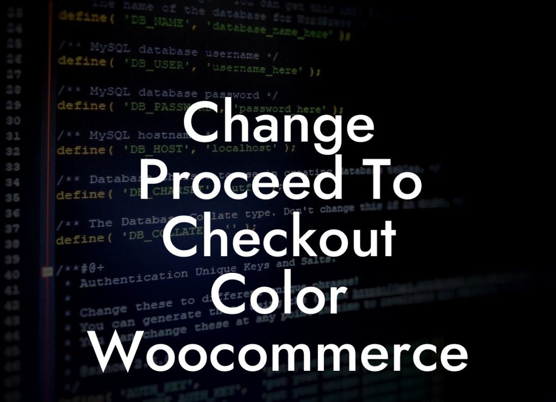 Change Proceed To Checkout Color Woocommerce