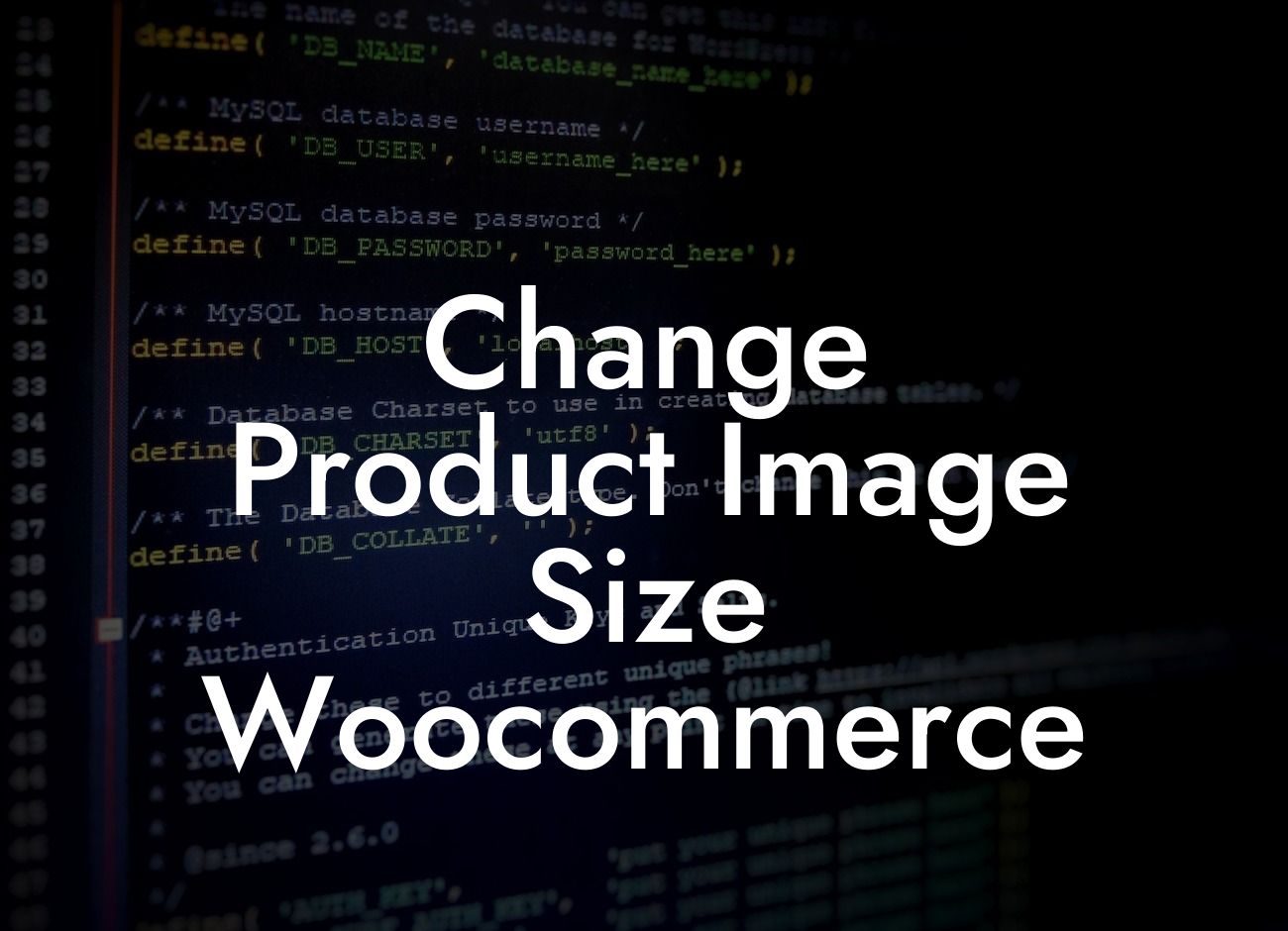 Change Product Image Size Woocommerce