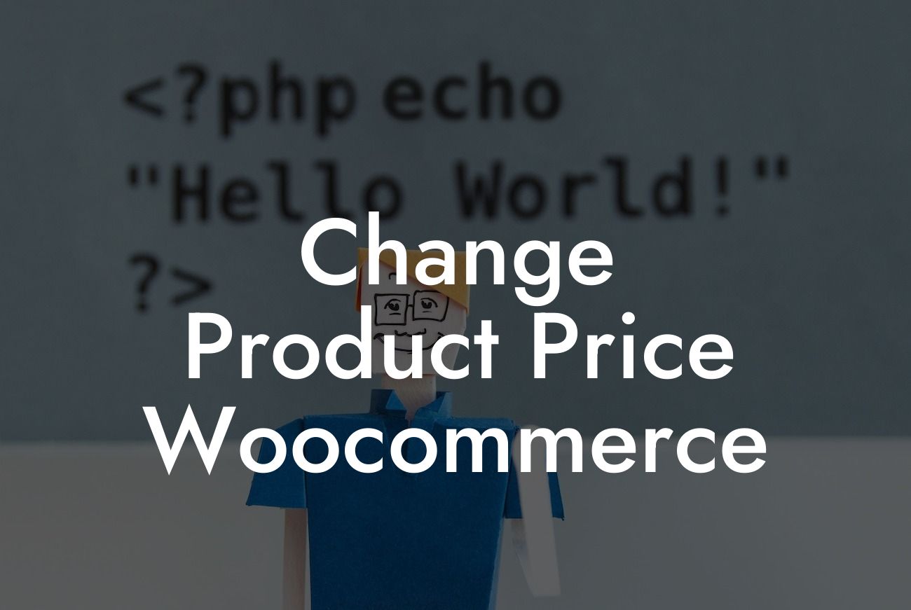 Change Product Price Woocommerce