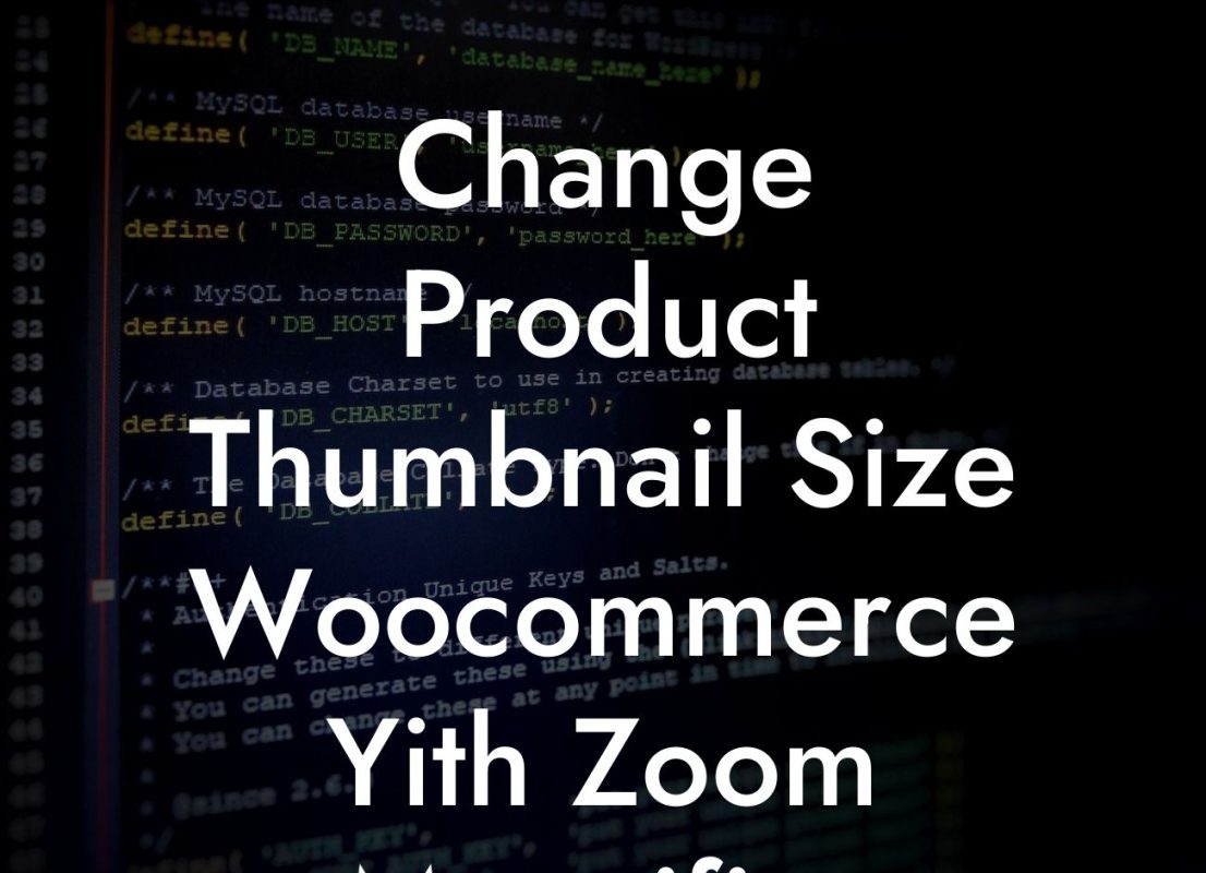 Change Product Thumbnail Size Woocommerce Yith Zoom Magnifier