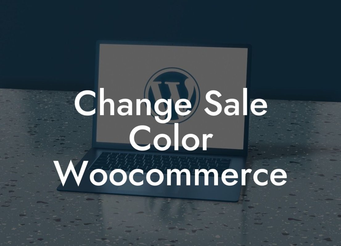 Change Sale Color Woocommerce