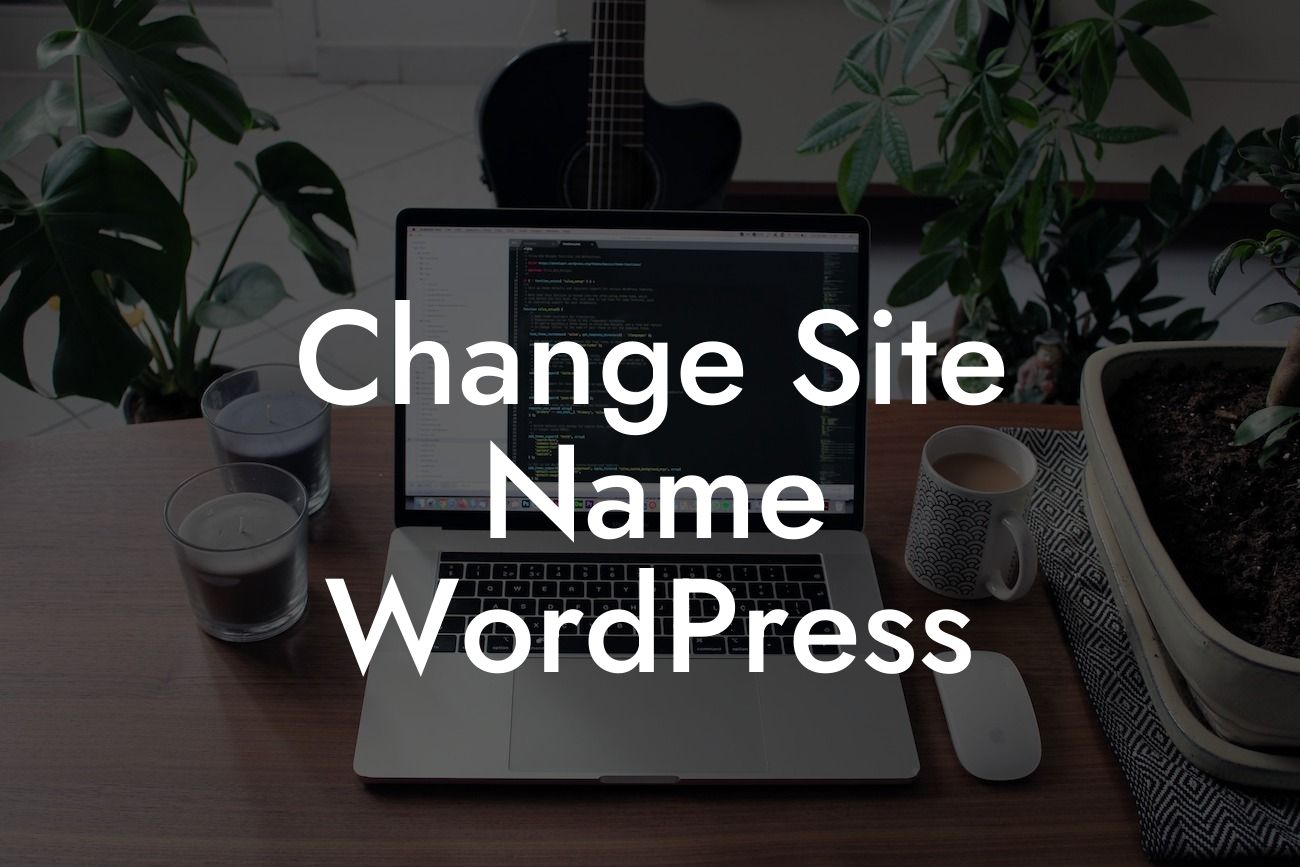 Change Site Name WordPress