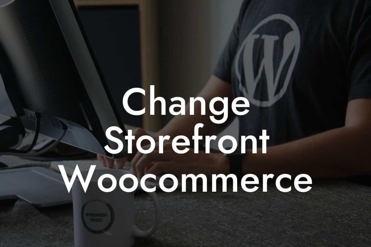 Change Storefront Woocommerce