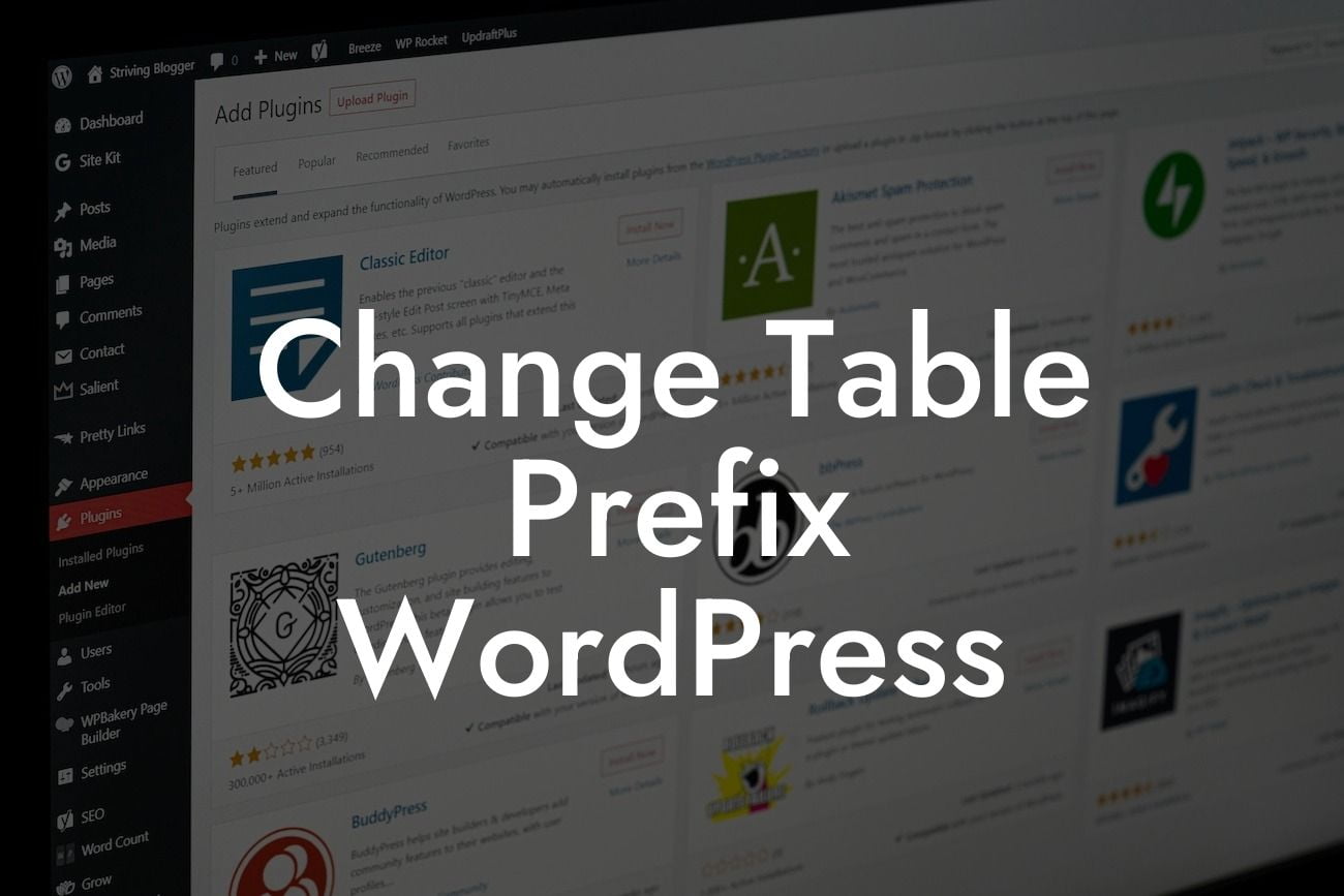 Change Table Prefix WordPress