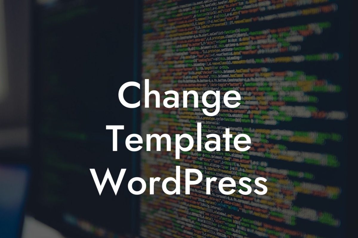 Change Template WordPress