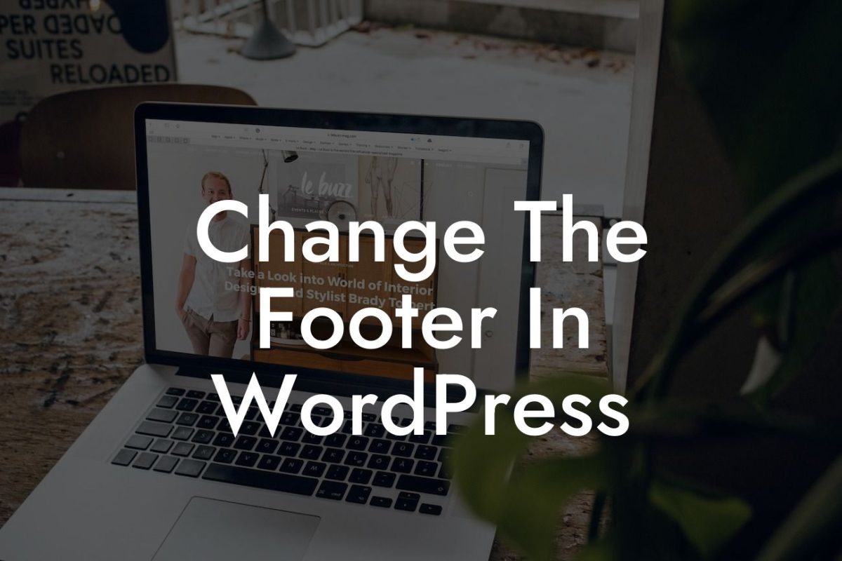 Change The Footer In WordPress