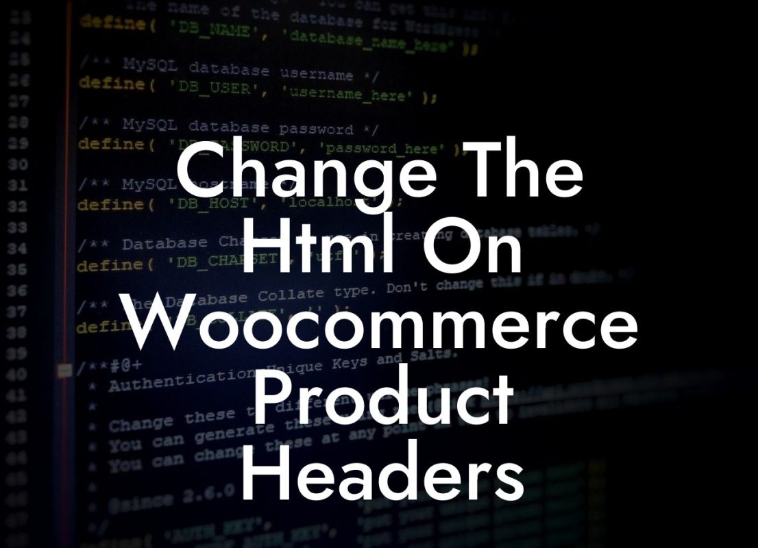 Change The Html On Woocommerce Product Headers