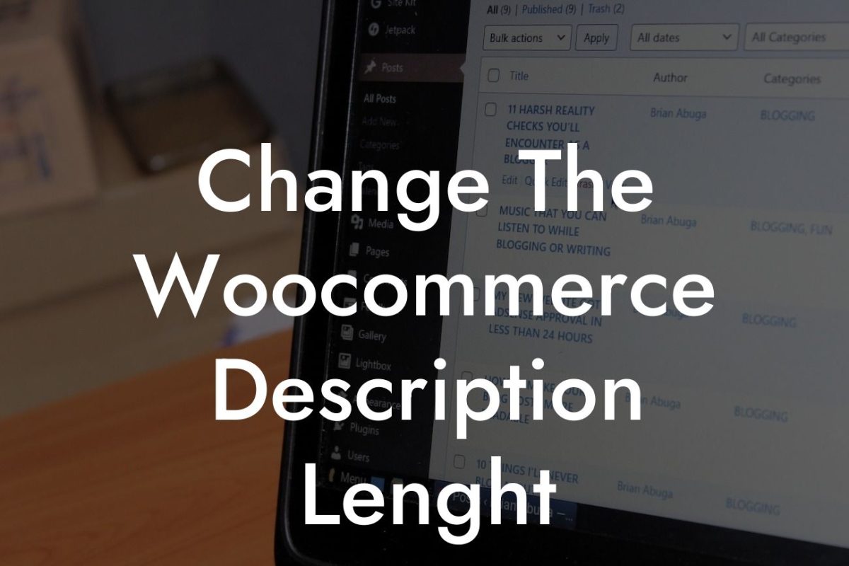 Change The Woocommerce Description Lenght