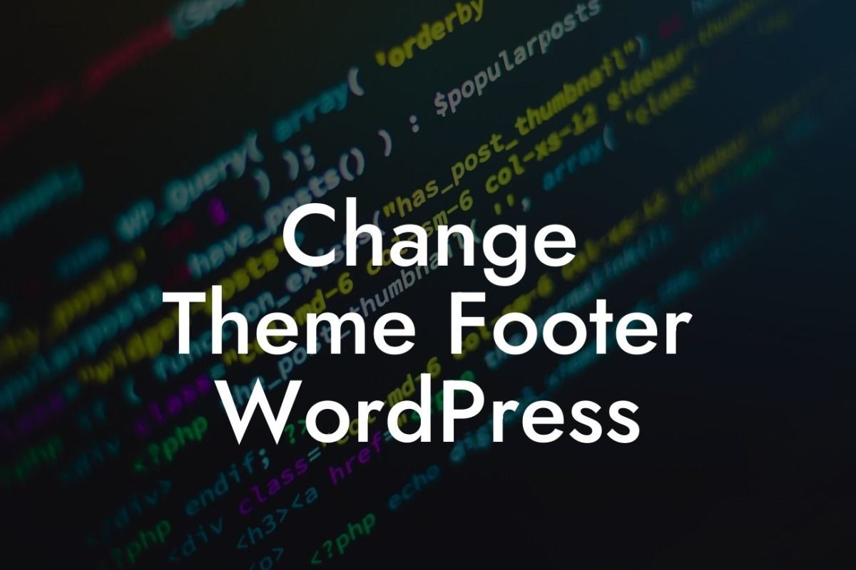 Change Theme Footer WordPress