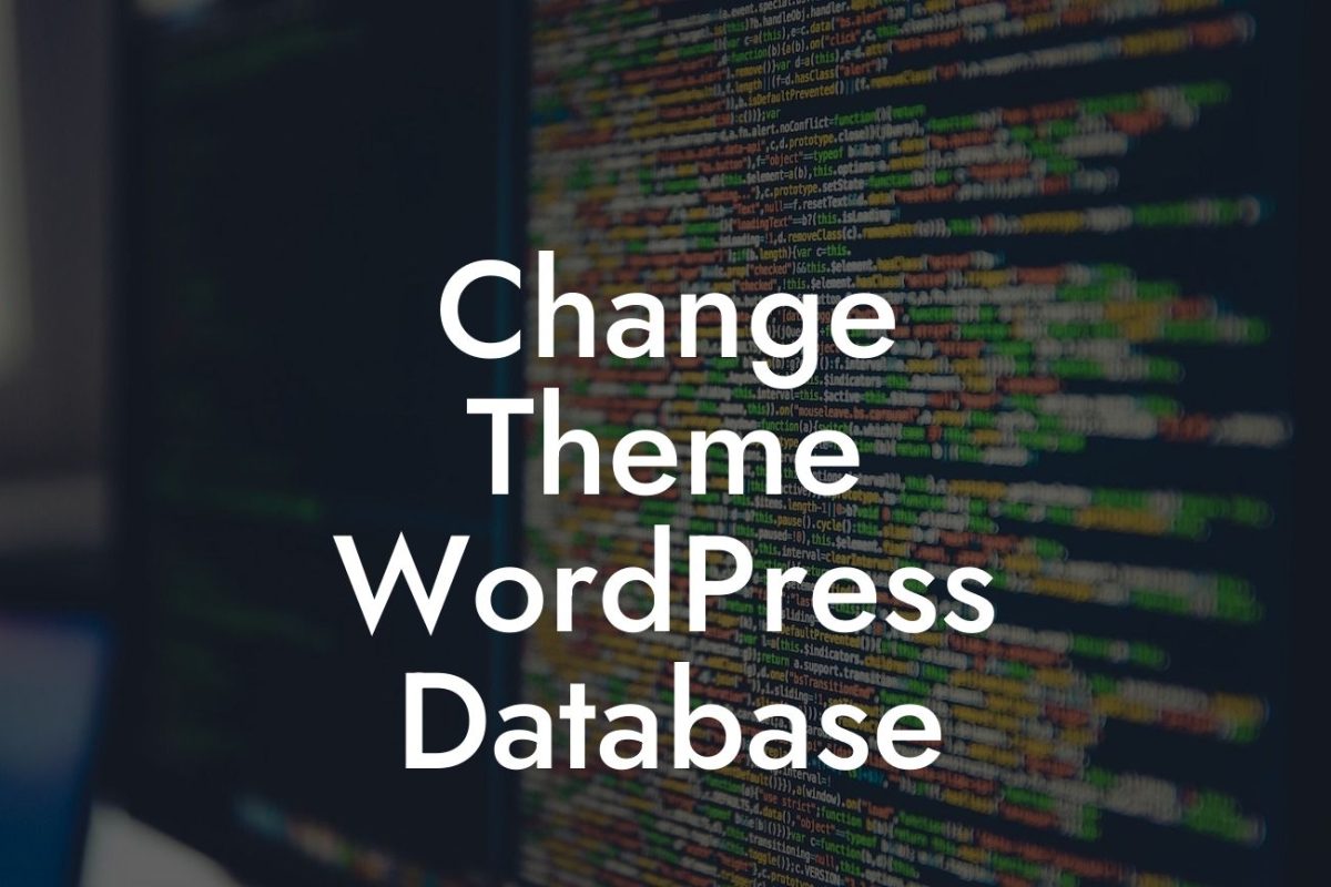 Change Theme WordPress Database