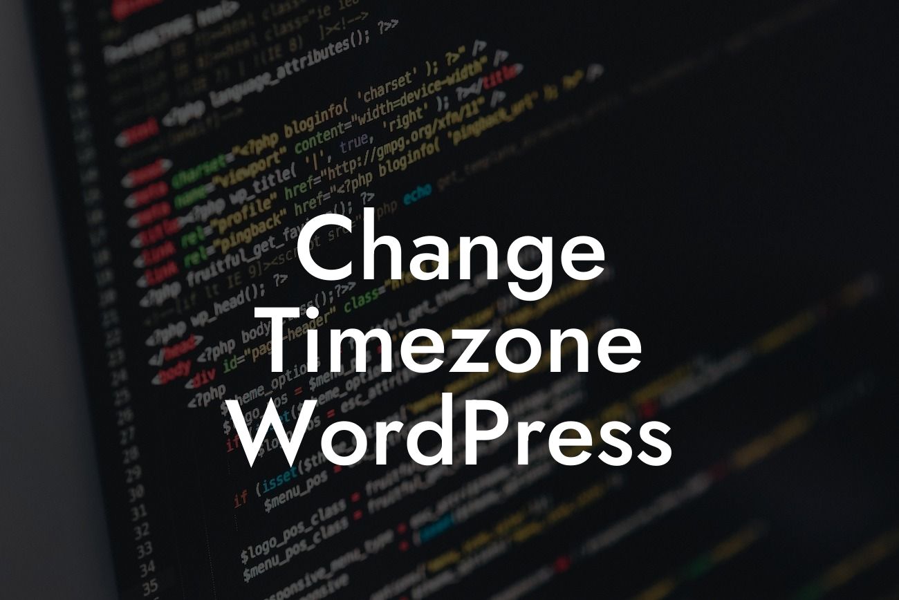 Change Timezone WordPress