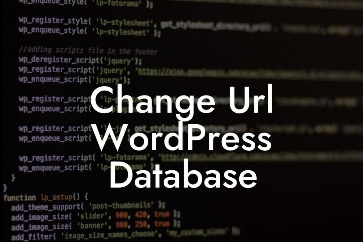 Change Url WordPress Database