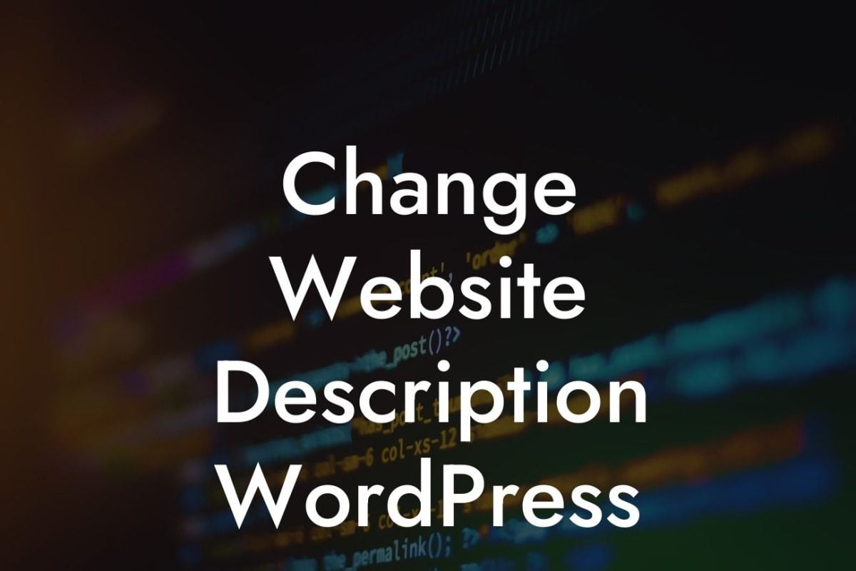 Change Website Description WordPress