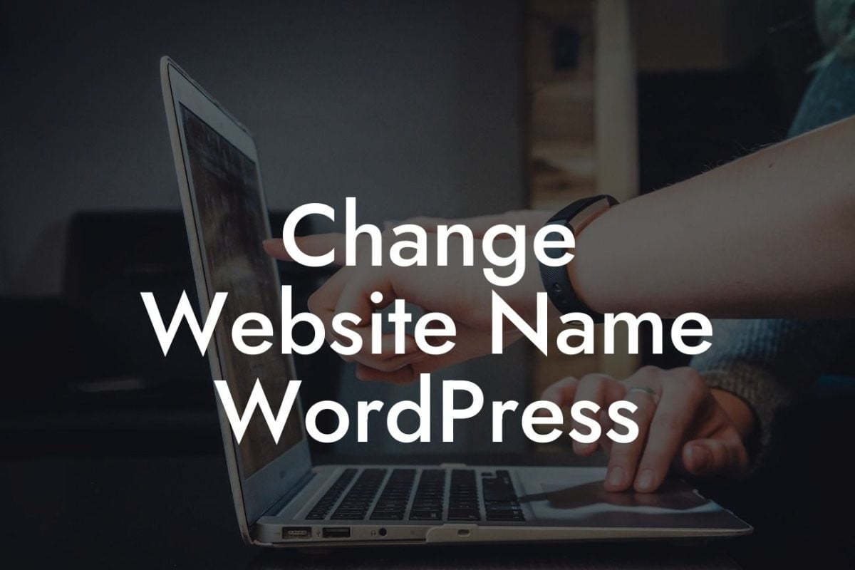 Change Website Name WordPress