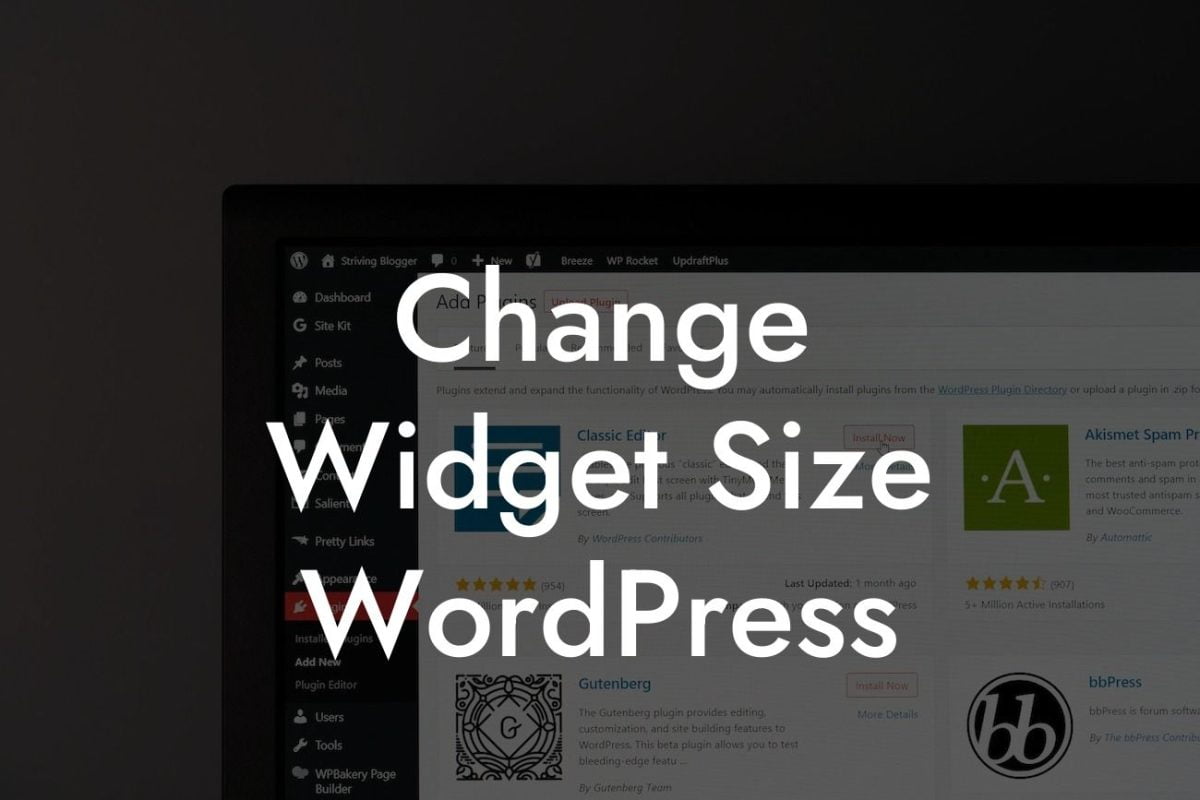 Change Widget Size WordPress